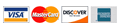 We accept Visa, Mastercard, and Discover